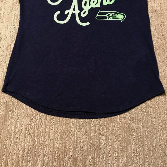 Nike Women's Seattle Seahawks Navy Talent Agent Cotton T-Shirt In Size Medium - Picture 7 of 12
